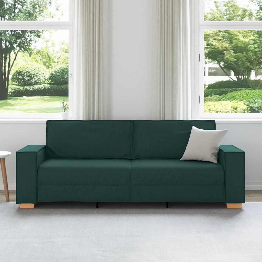 Sofa za 3 osobe Tamnozelena 220 cm tkanina