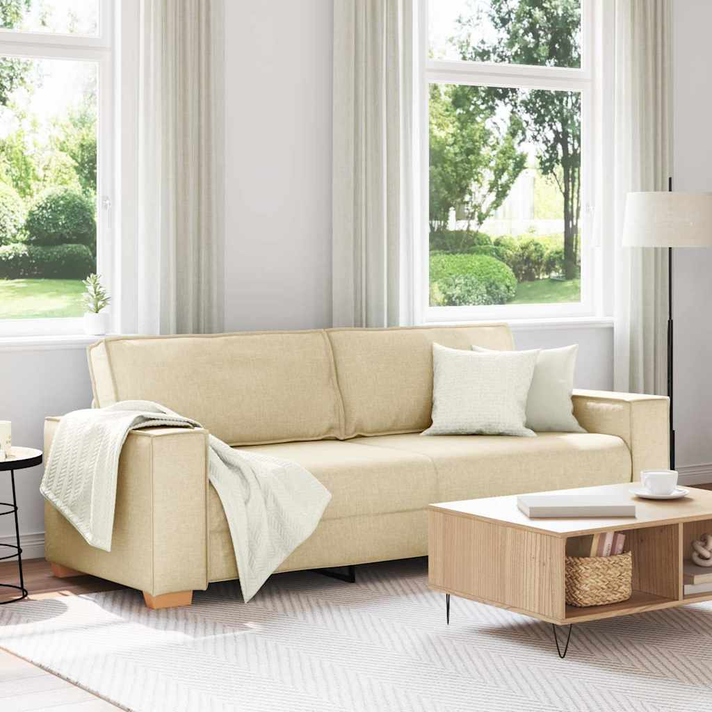 Sofa za 3 osobe Krema 220 cm tkanina