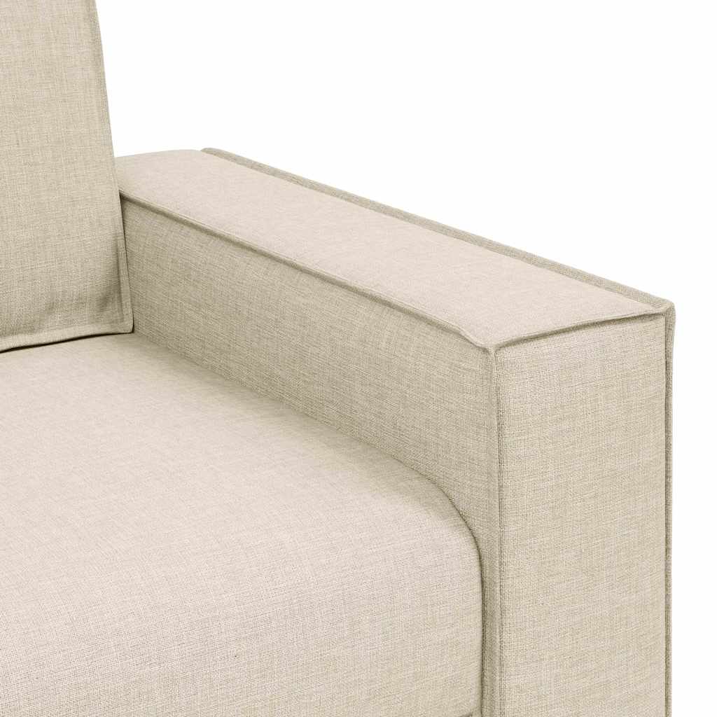 Sofa za 3 osobe Bež 220 cm Platnasta tkanina