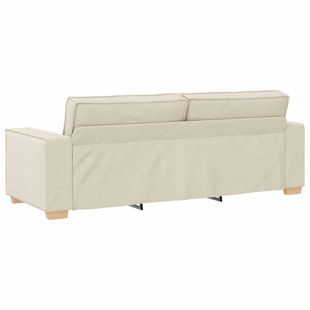 Sofa za 3 osobe Bež 220 cm Platnasta tkanina