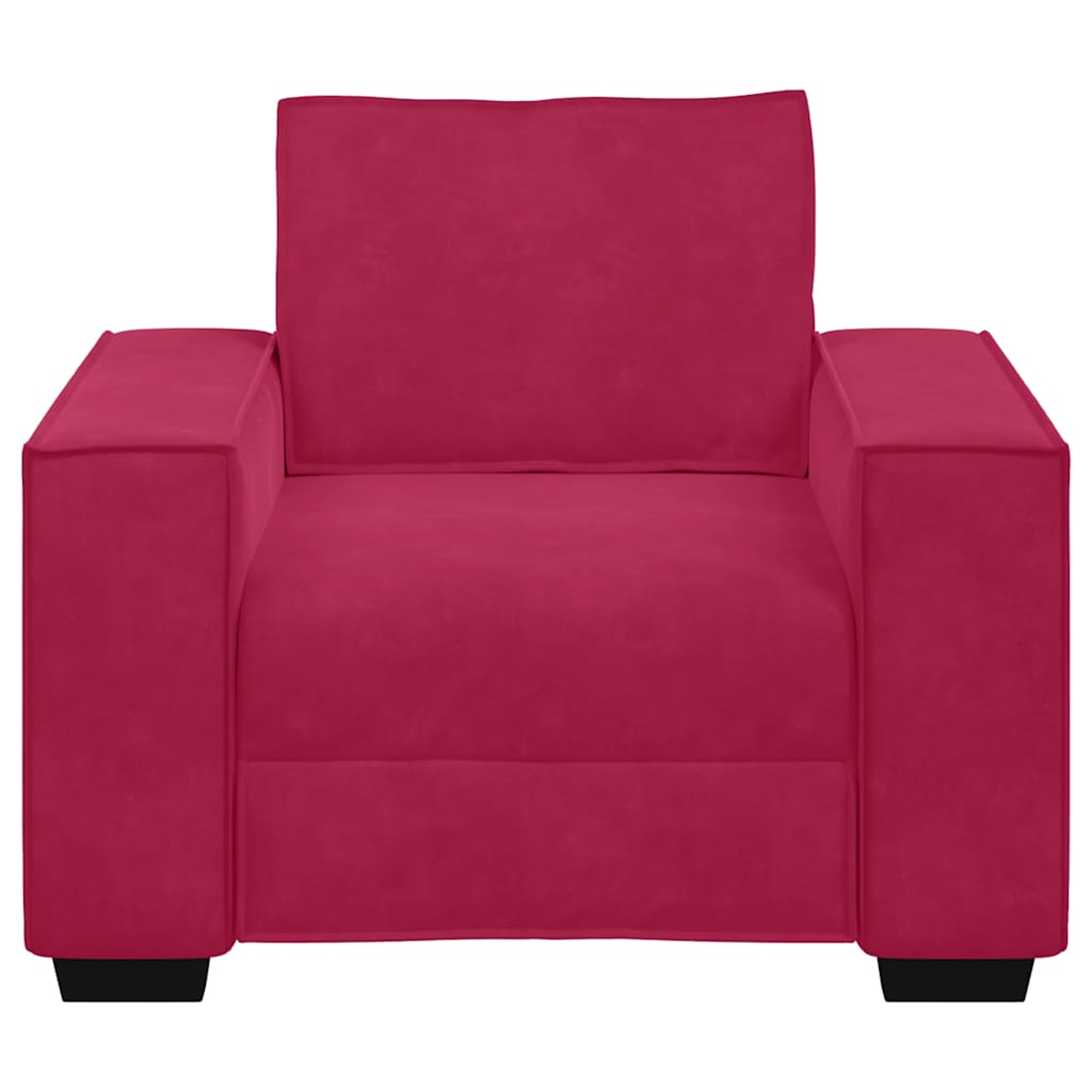 Sofa fotelja vino crvena 100x78x84 cm baršun