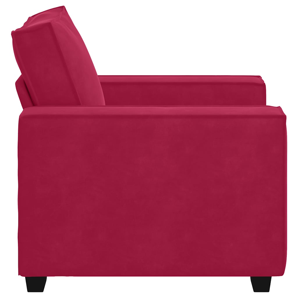 Sofa fotelja vino crvena 100x78x84 cm baršun