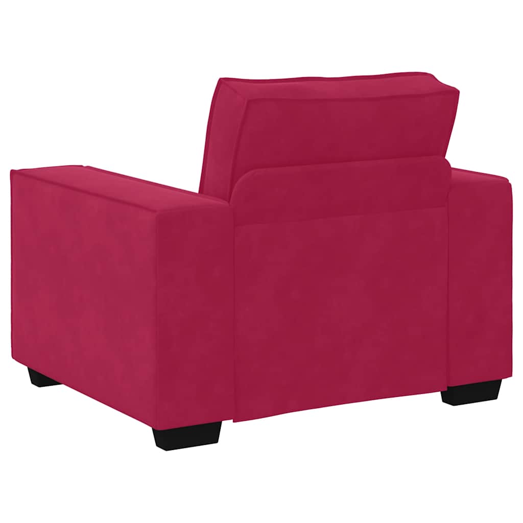 Sofa fotelja vino crvena 100x78x84 cm baršun