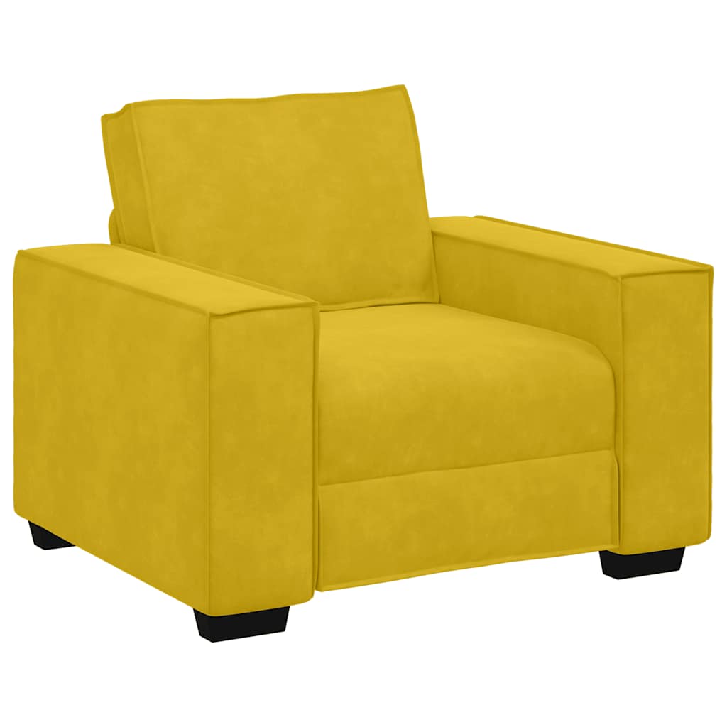 Sofa fotelja žuta 100x78x84 cm baršun