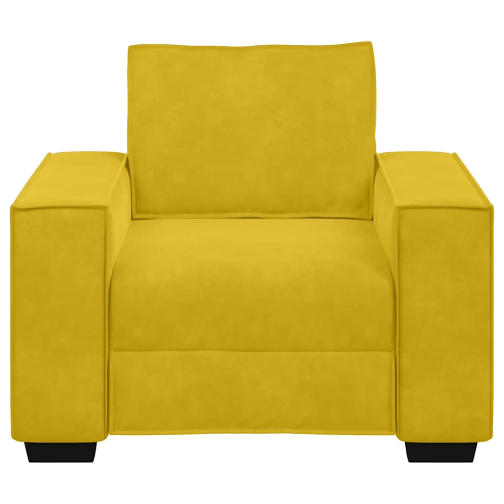 Sofa fotelja žuta 100x78x84 cm baršun
