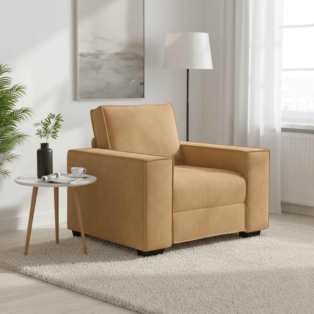 Sofa fotelja smeđa 100x78x84 cm baršun