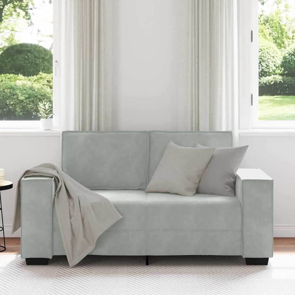 Dvosjed Sofa Svijetlosiva 160x78x84 cm Baršun