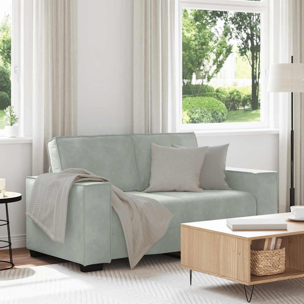 Dvosjed Sofa Svijetlosiva 160x78x84 cm Baršun