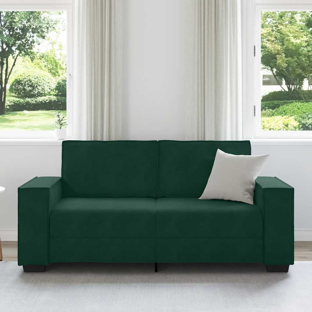 Dvosjed Sofa Tamnozelena 180x78x84 cm Baršun