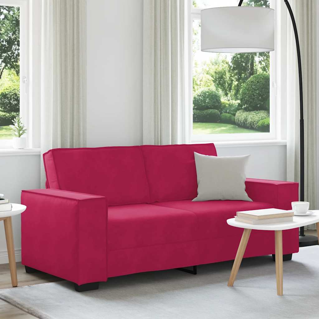 Dvosjed Kauč Vinsko Crvena 180x78x84 cm Baršun