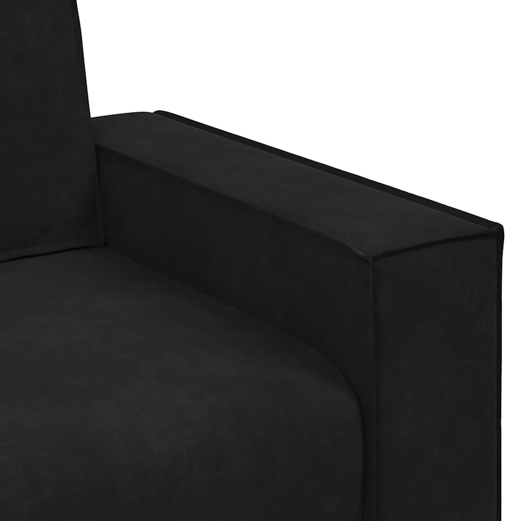 Dvosjed Kauč Crni 180x78x84 cm Baršun