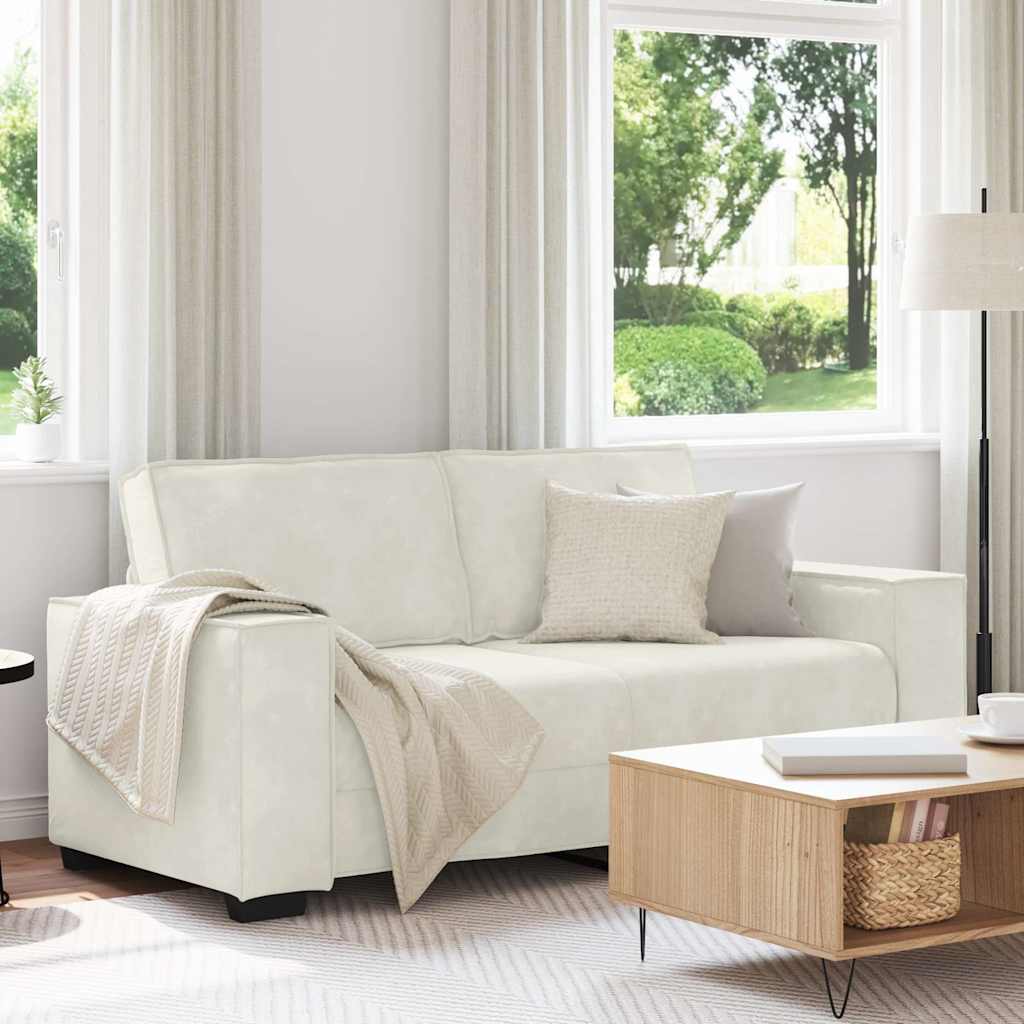 Dvosjed Kauč Krem 180x78x84 cm Baršun