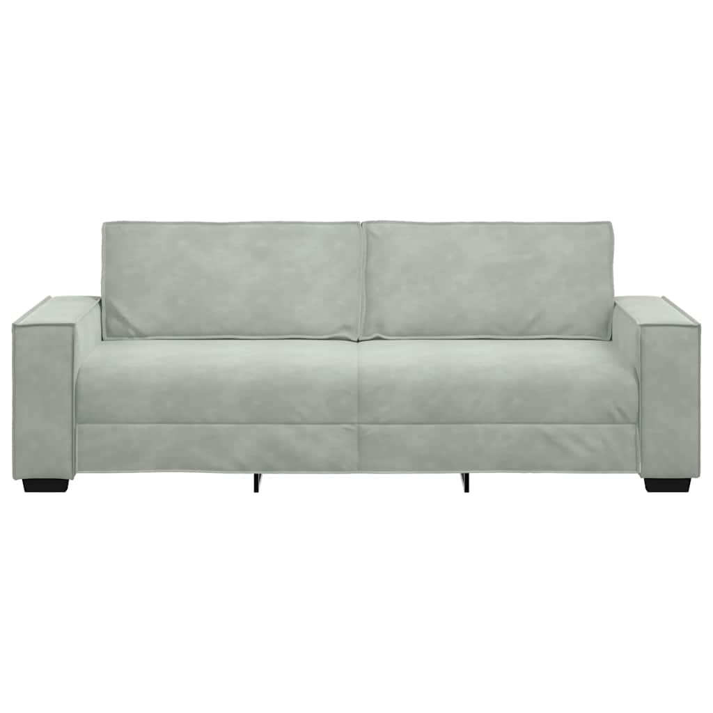 Trosjed Sofa Svijetlosiva 220x78x84 cm Baršun