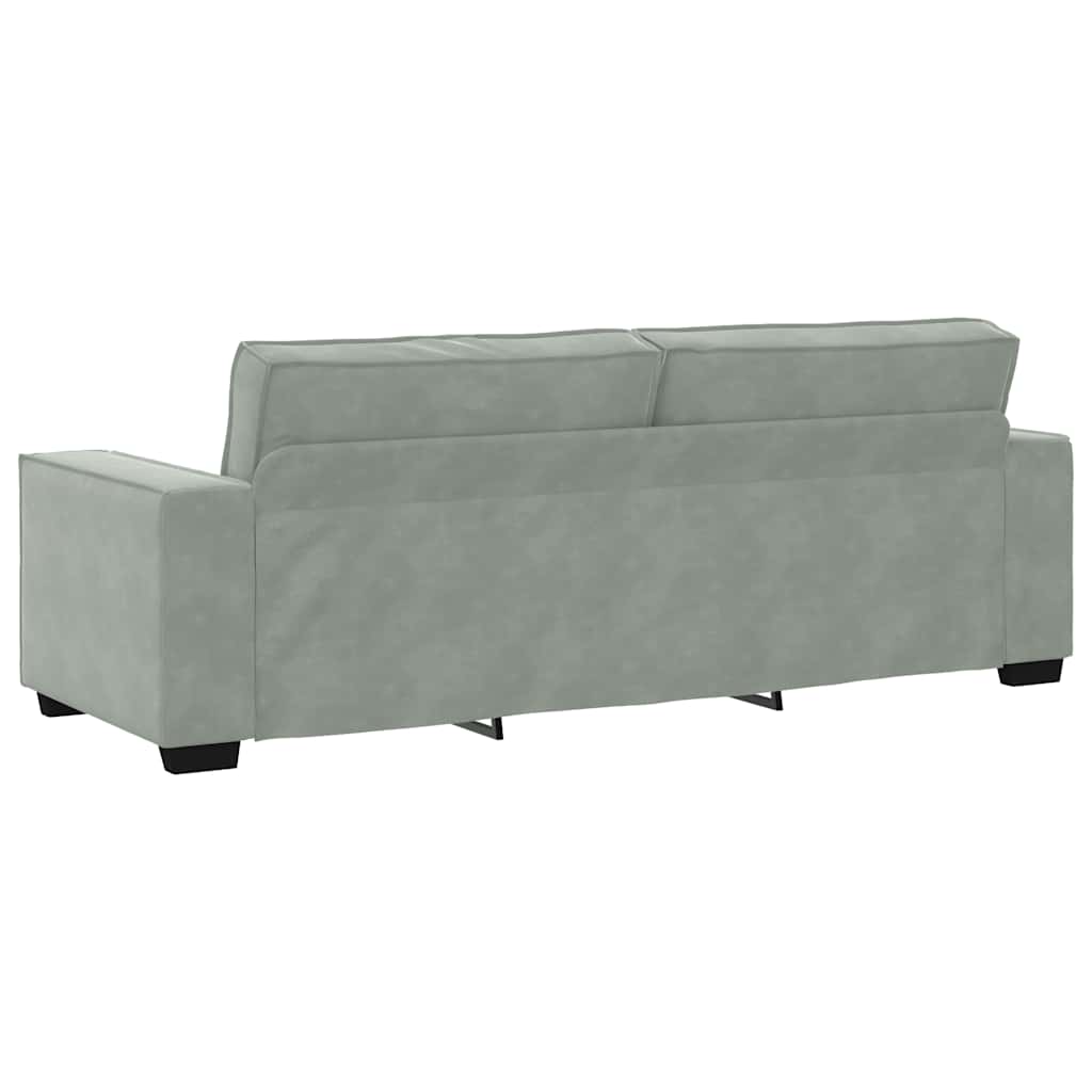 Trosjed Sofa Svijetlosiva 220x78x84 cm Baršun