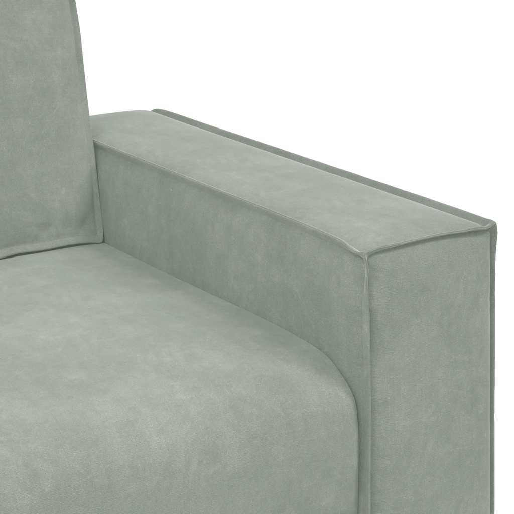 Trosjed Sofa Svijetlosiva 220x78x84 cm Baršun