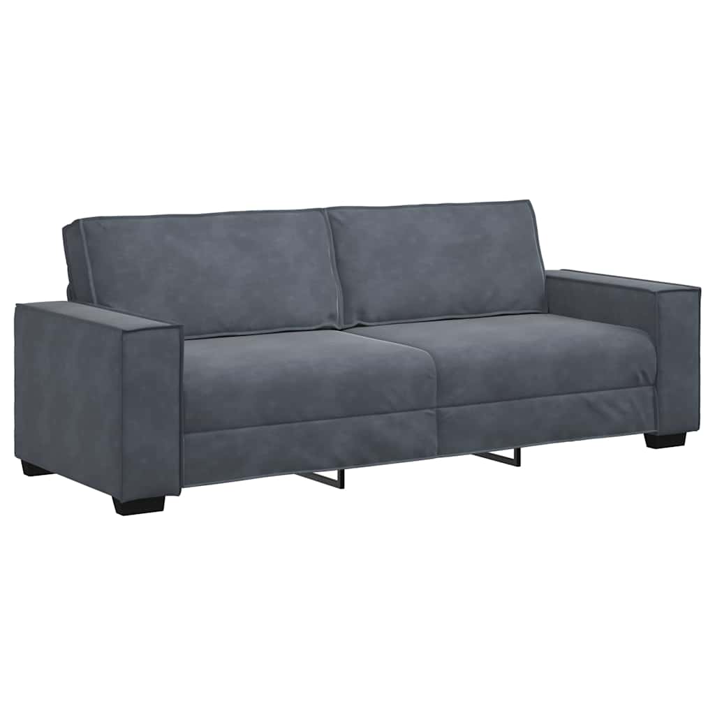 Trosjed Sofa Tamno siva 220x78x84 cm Baršun