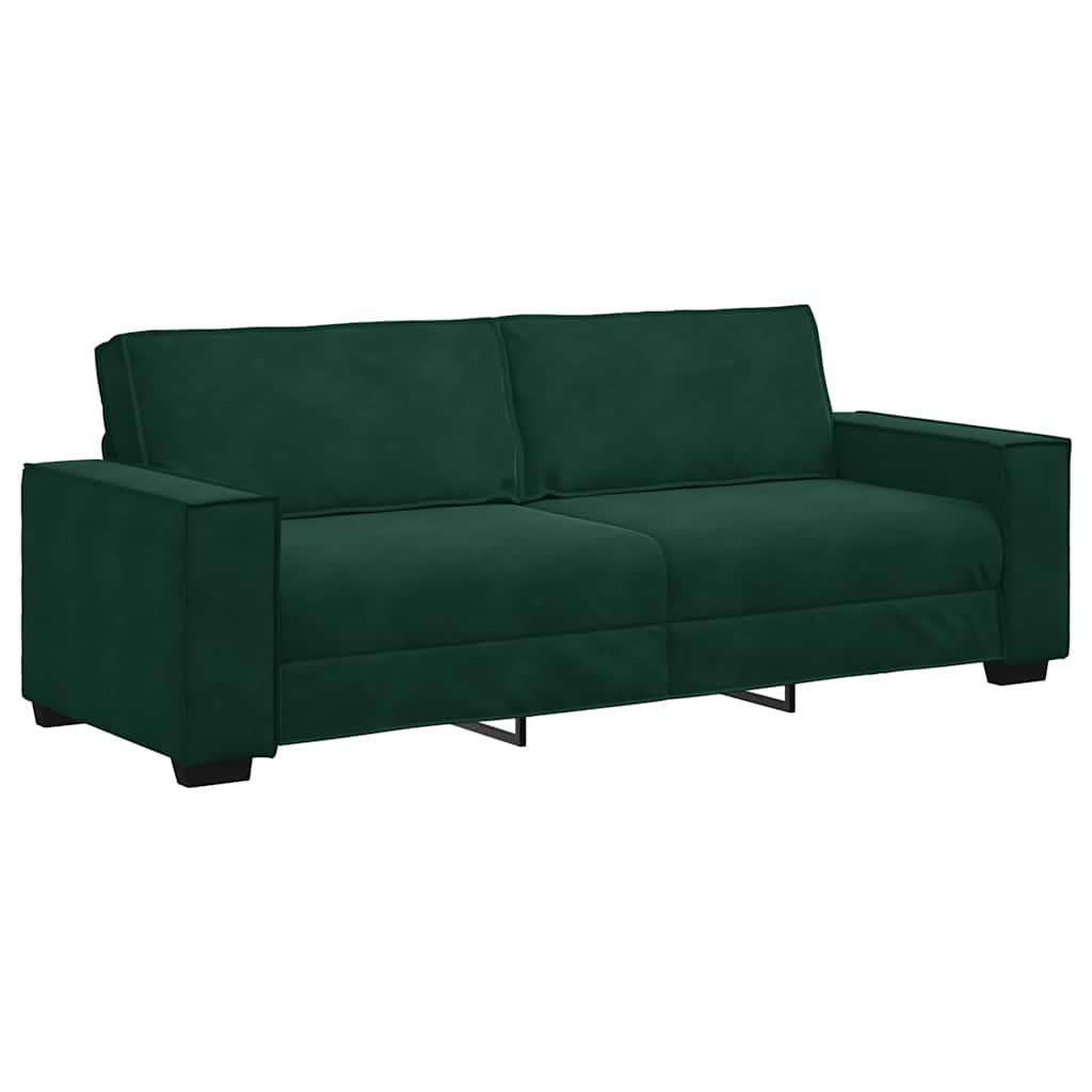 Trosjed Tamnozeleni 220x78x84 cm Baršun
