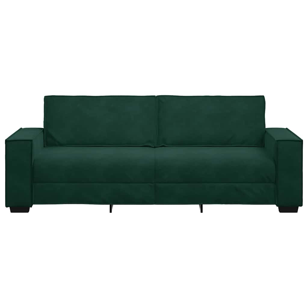 Trosjed Tamnozeleni 220x78x84 cm Baršun