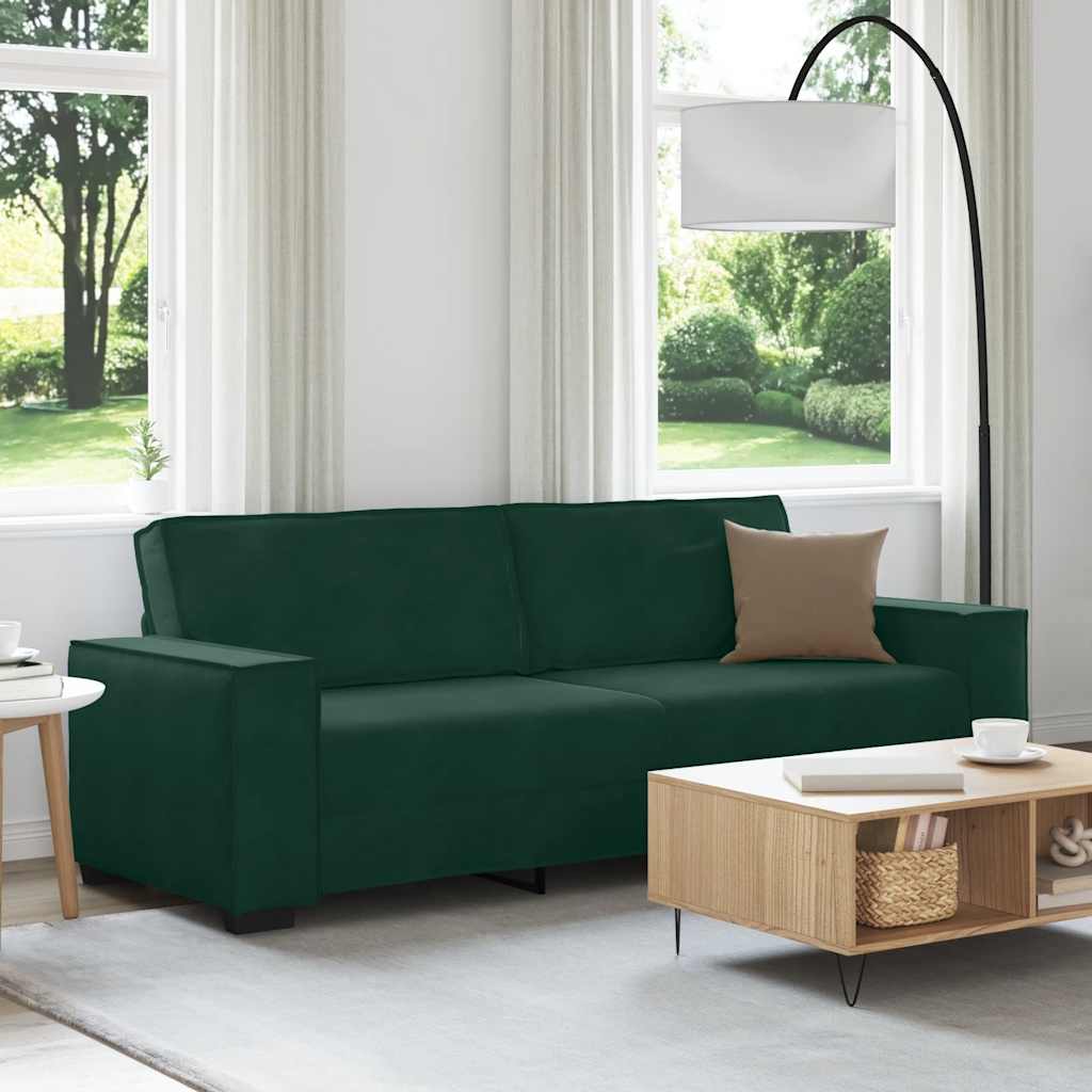 Trosjed Tamnozeleni 220x78x84 cm Baršun