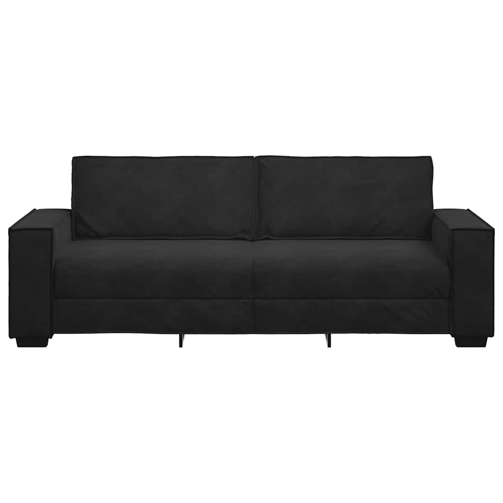 Trosjed Kauč Crni 220x78x84 cm Baršun