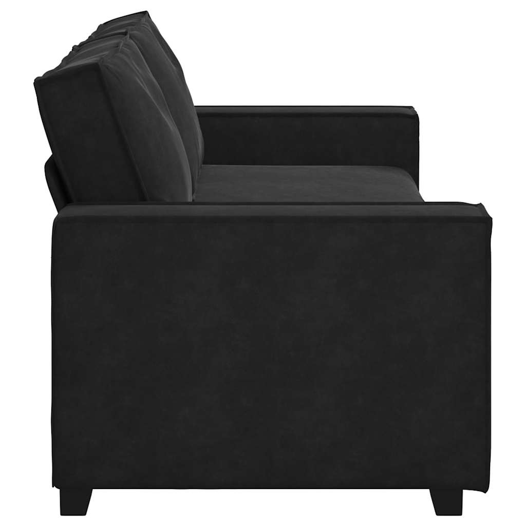 Trosjed Kauč Crni 220x78x84 cm Baršun