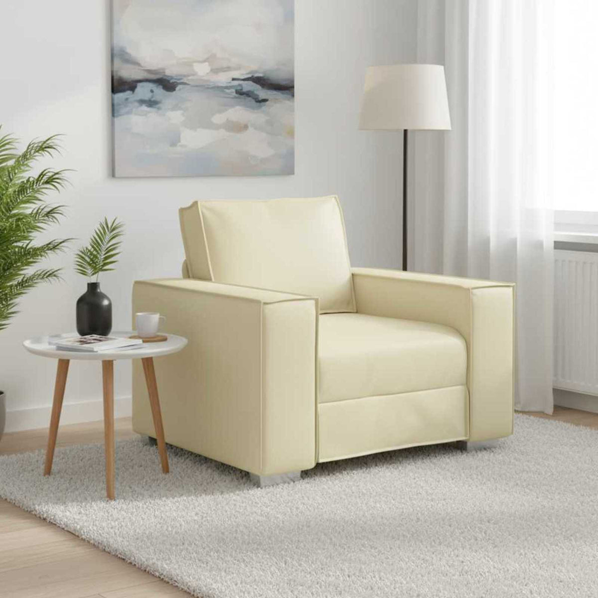 Sofa stolica Krema 100 cm Lažna koža
