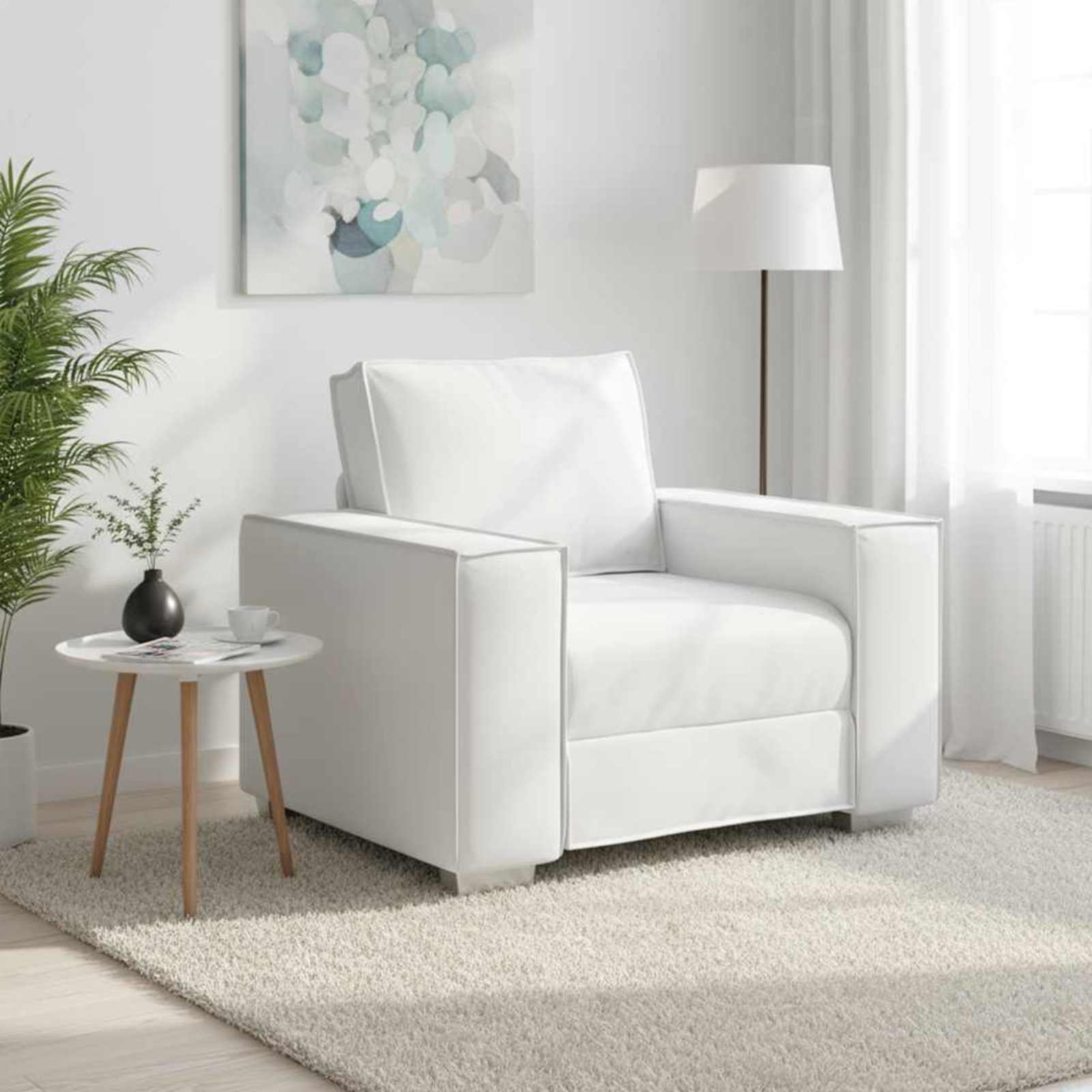 Sofa stolica Bijeli 100 cm Lažna koža