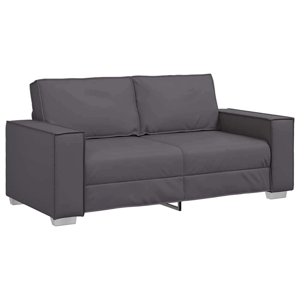 Dvosjed Sivi 180 cm Lažna koža