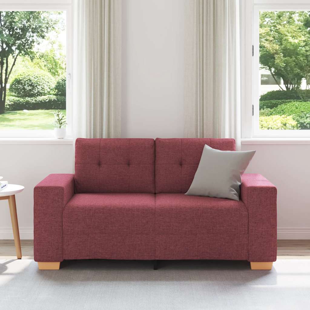 Dvosjed, sofa, vino crvena, 160x77x82 cm, tkanina
