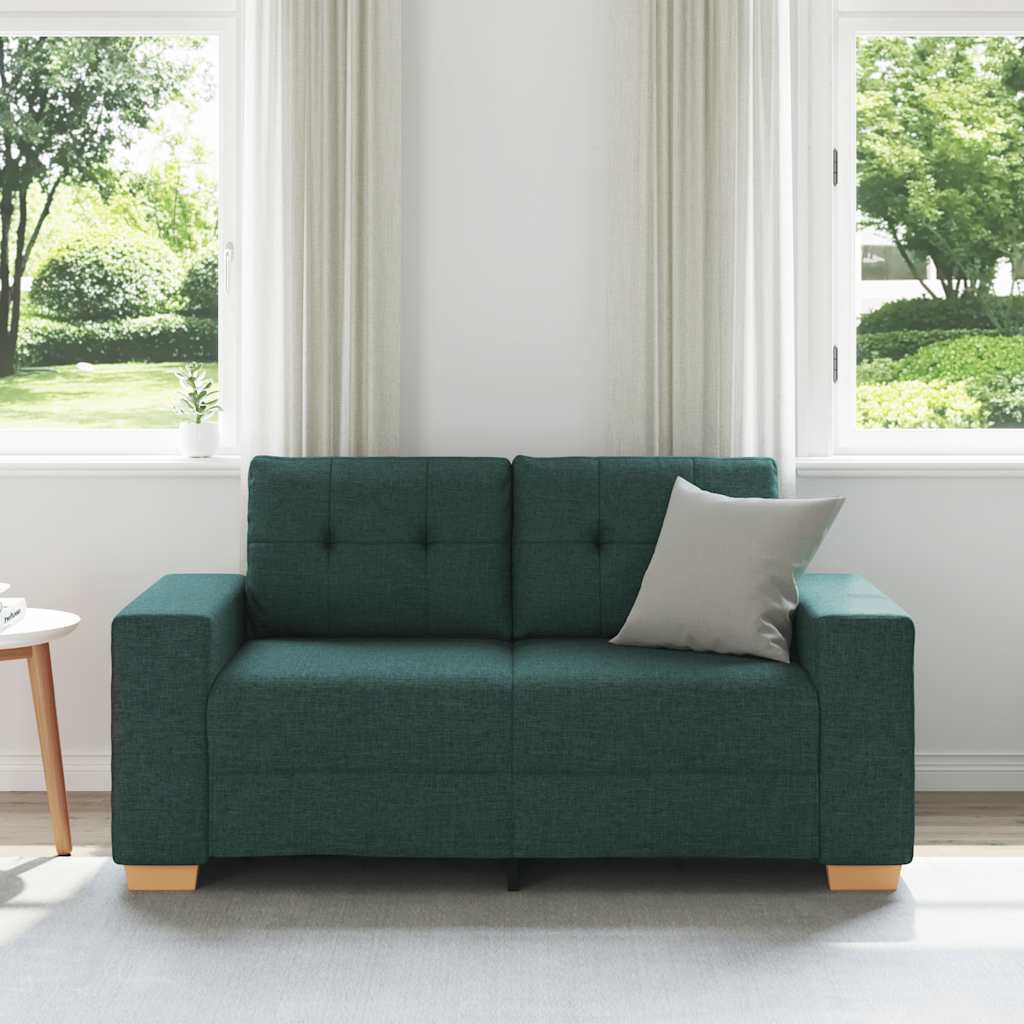 Dvosjed tamnozelene boje 160x77x82 cm tkanina