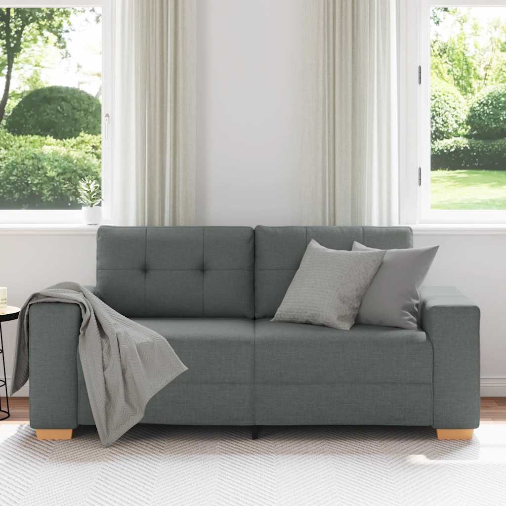 Dvosjed tamno sivi 180x77x82 cm tkanina