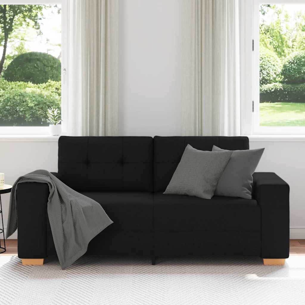 Dvosjed crne boje 180x77x82 cm tkanina