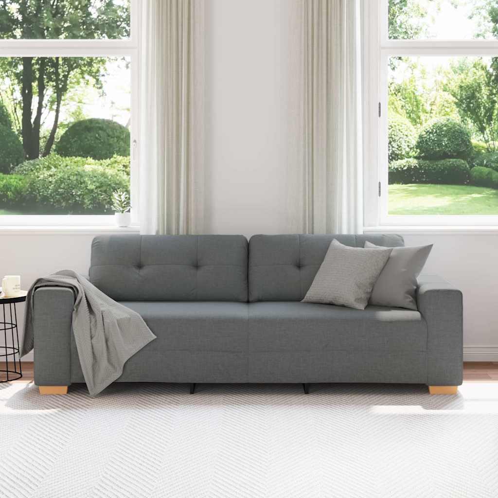 Trosjed, tamno siva, 220x78x80 cm, tkanina