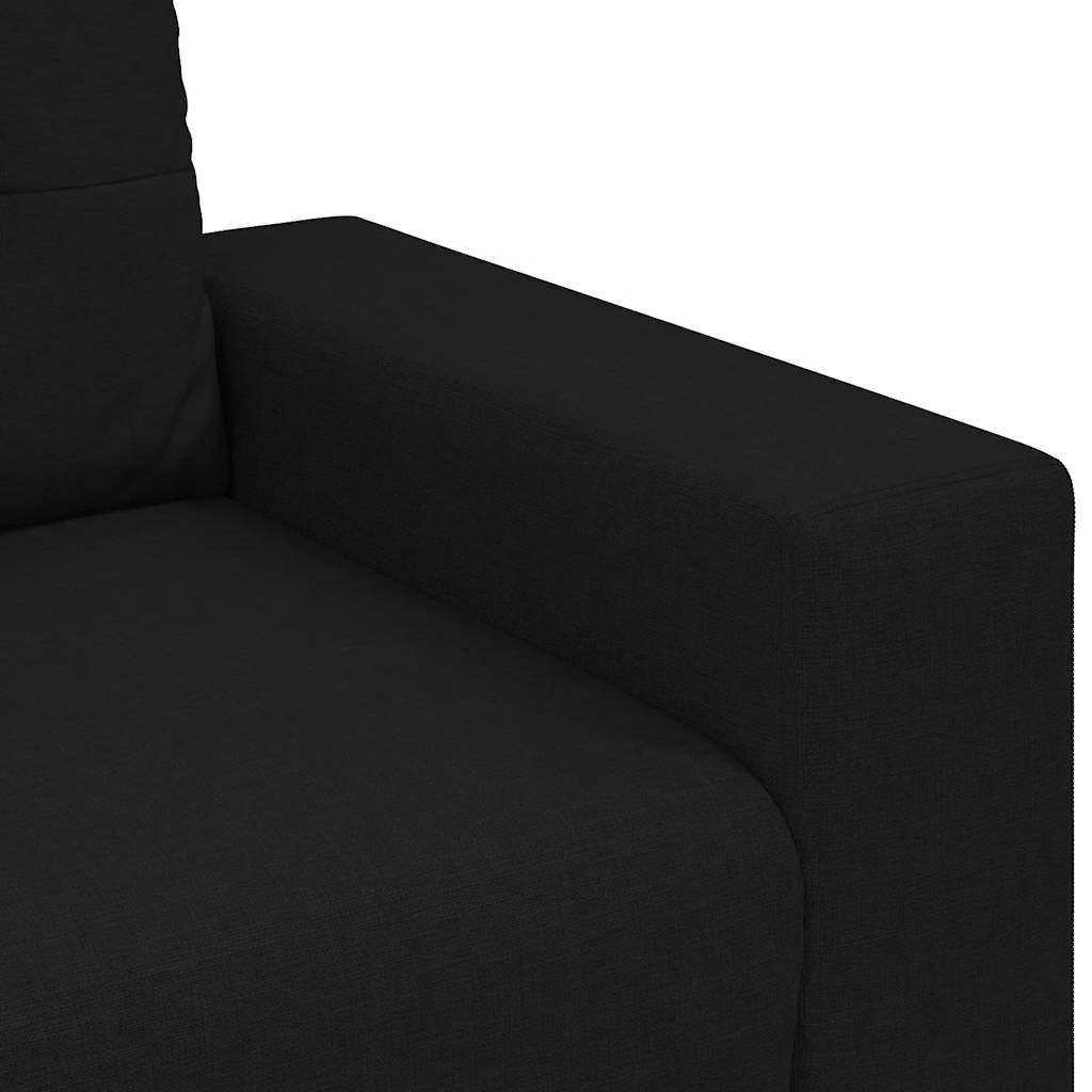 Trosjed Kauč Crna 220x78x80 cm Tkanina