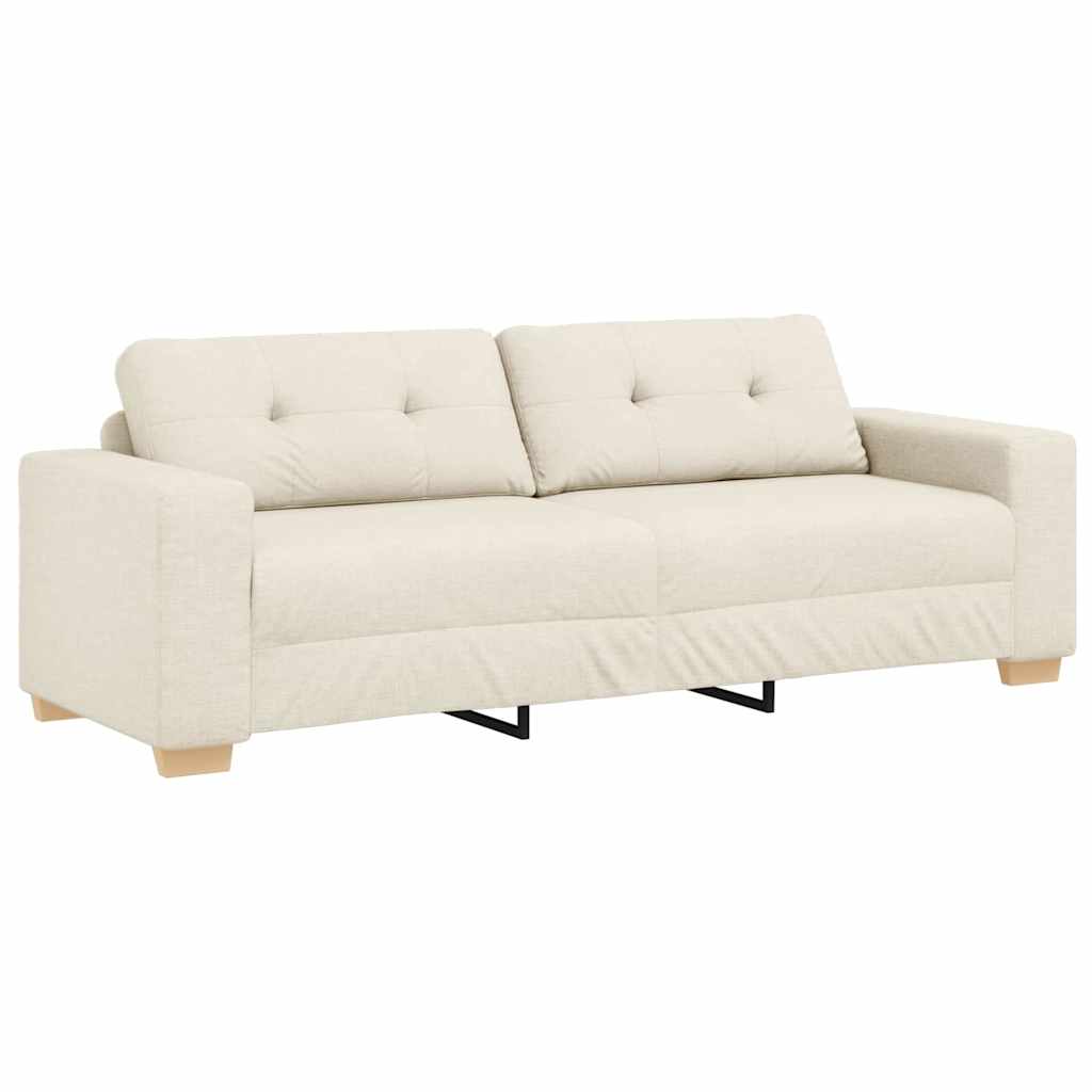 Sofa za 3 osobe Bež 220 cm Platnasta tkanina