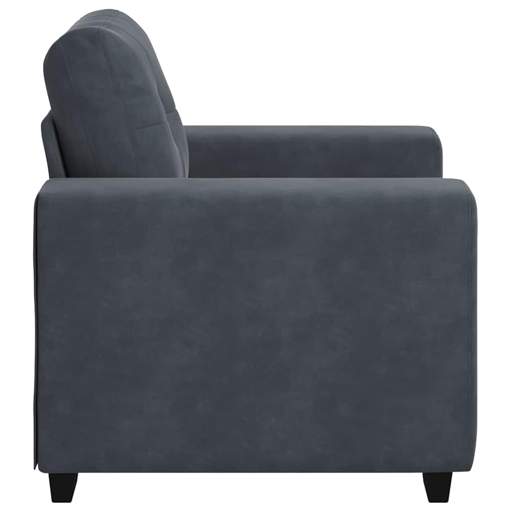 Sofa fotelja tamno siva 100x78x80 cm baršun