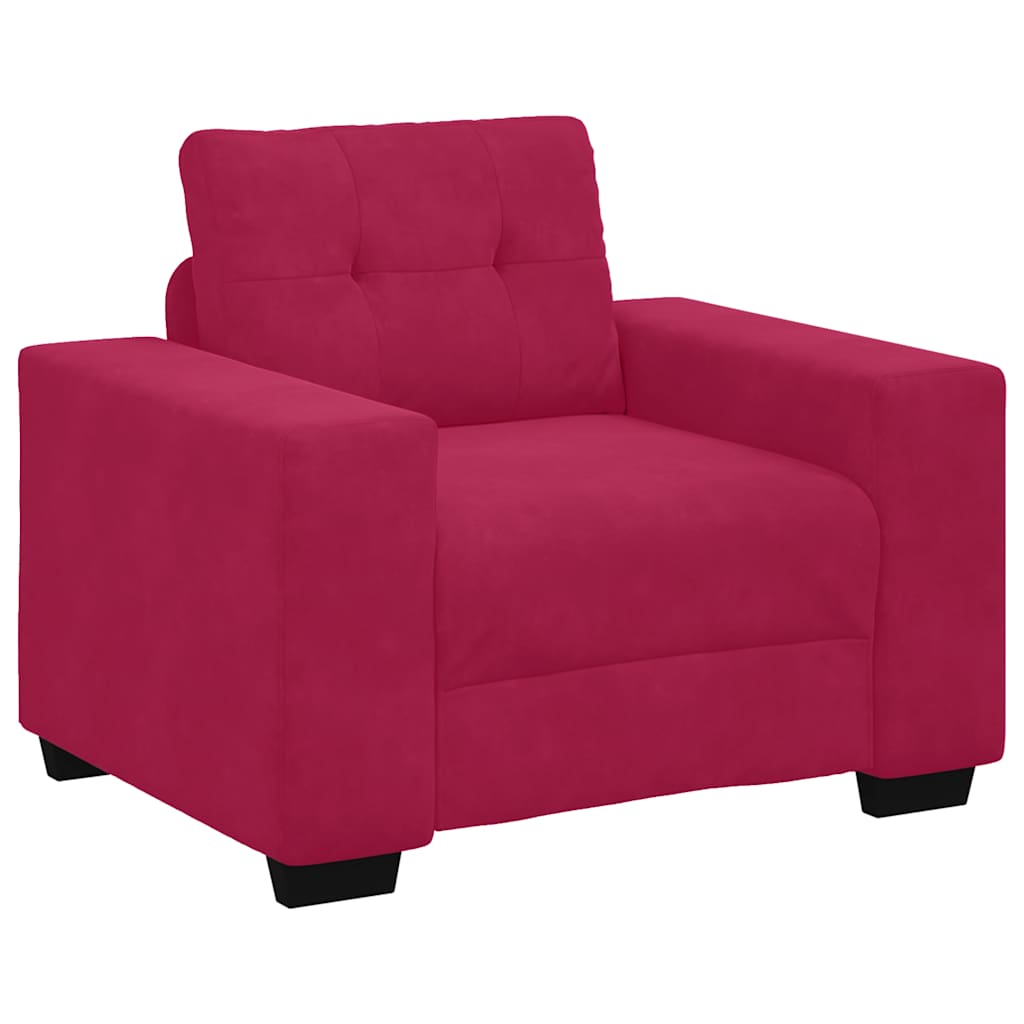 Sofa fotelja vino crvena 100x78x80 cm baršun