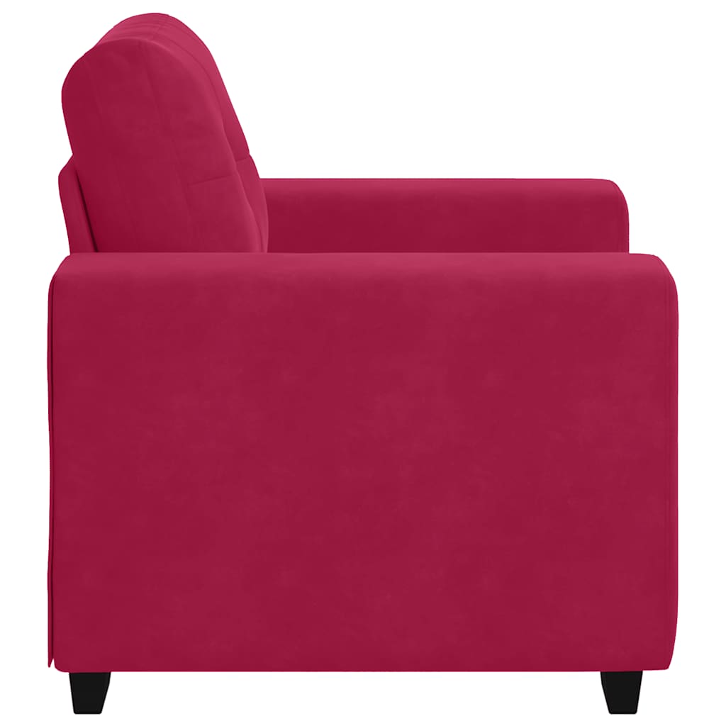 Sofa fotelja vino crvena 100x78x80 cm baršun