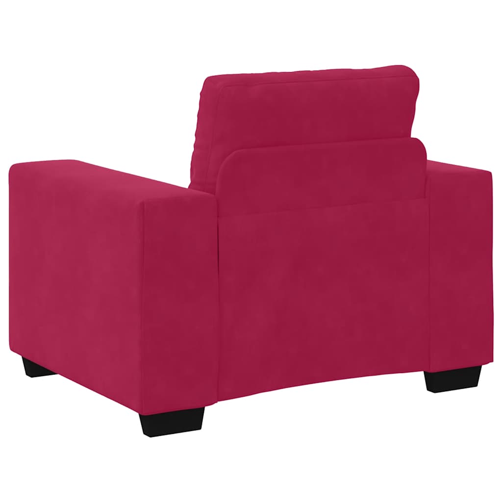 Sofa fotelja vino crvena 100x78x80 cm baršun