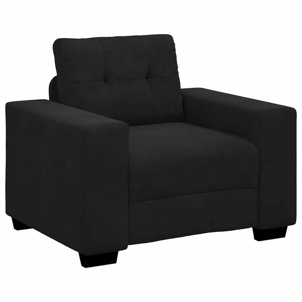 Sofa fotelja crna 100x78x80 cm baršun