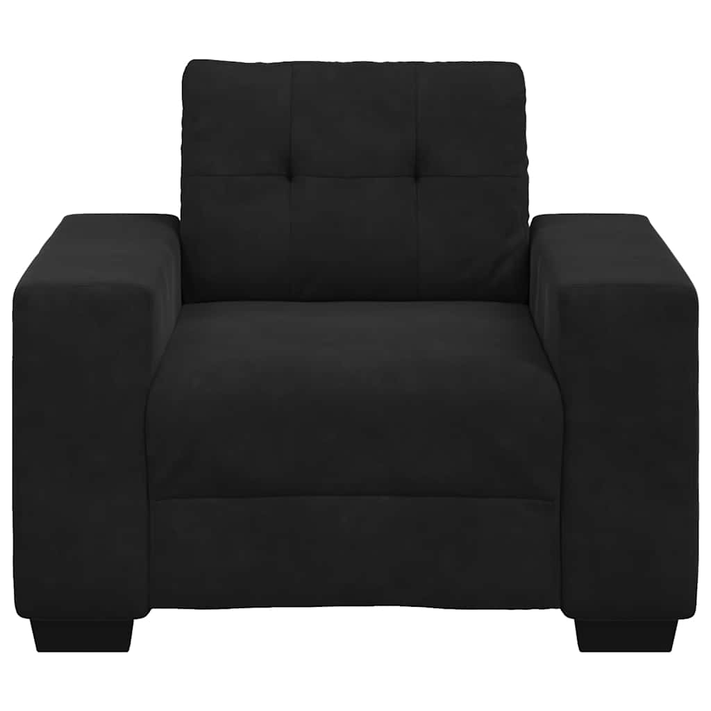 Sofa fotelja crna 100x78x80 cm baršun