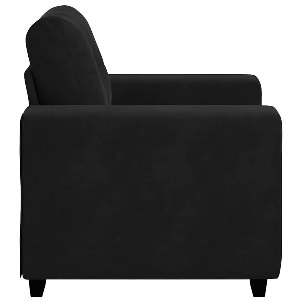 Sofa fotelja crna 100x78x80 cm baršun