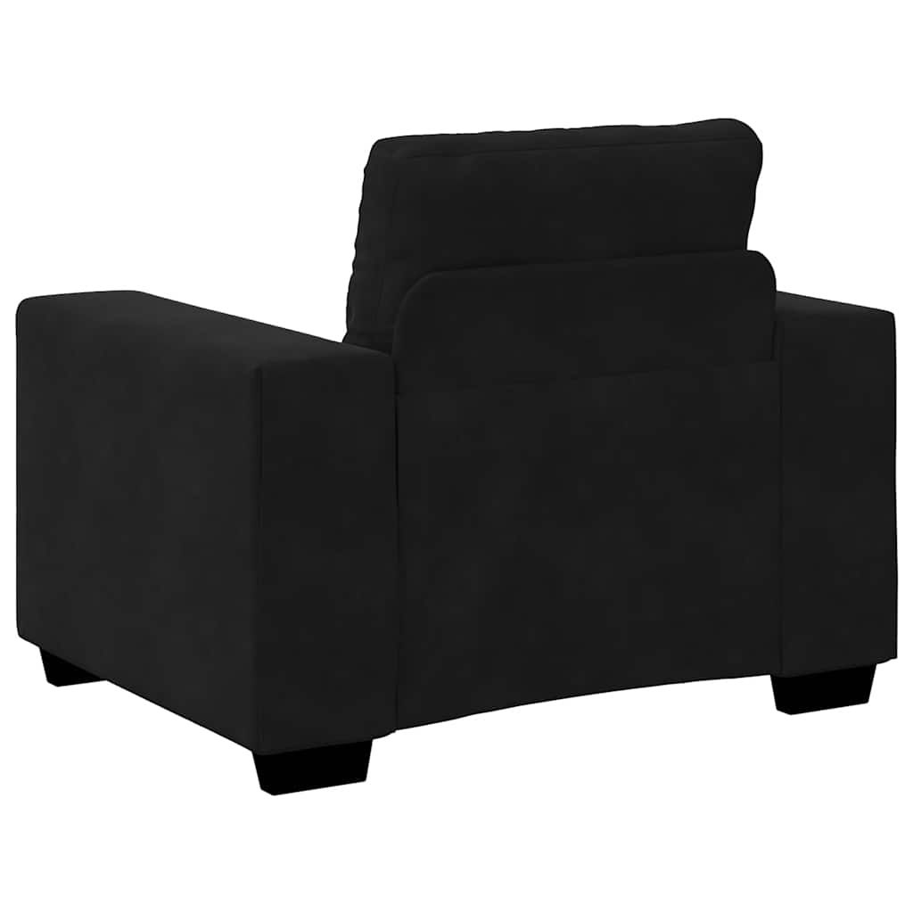 Sofa fotelja crna 100x78x80 cm baršun