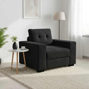 Sofa fotelja crna 100x78x80 cm baršun