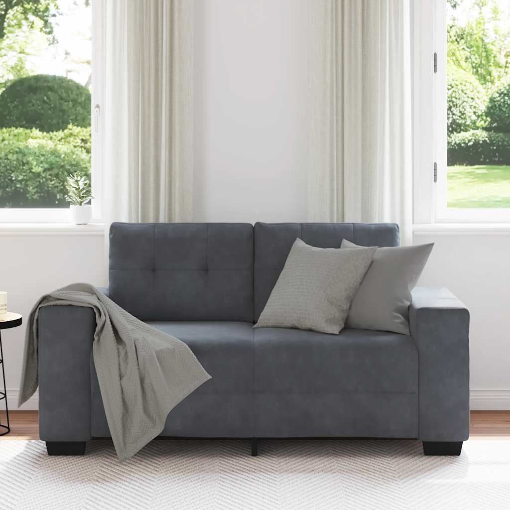 Dvosjed tamno sivi 160x77x82 cm baršun