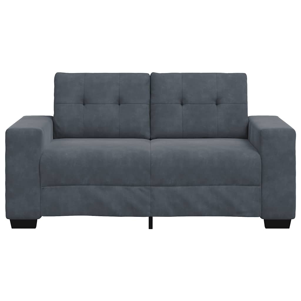 Dvosjed tamno sivi 160x77x82 cm baršun