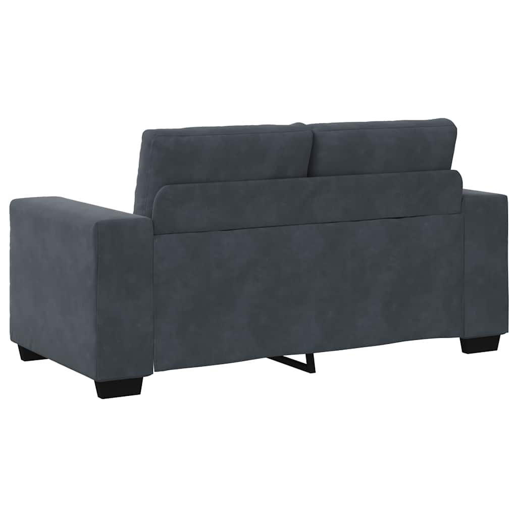 Dvosjed tamno sivi 160x77x82 cm baršun