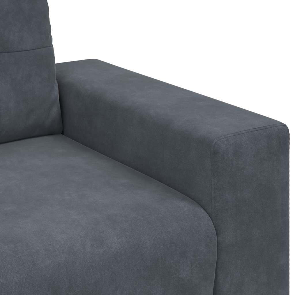 Dvosjed tamno sivi 180x77x82 cm baršun