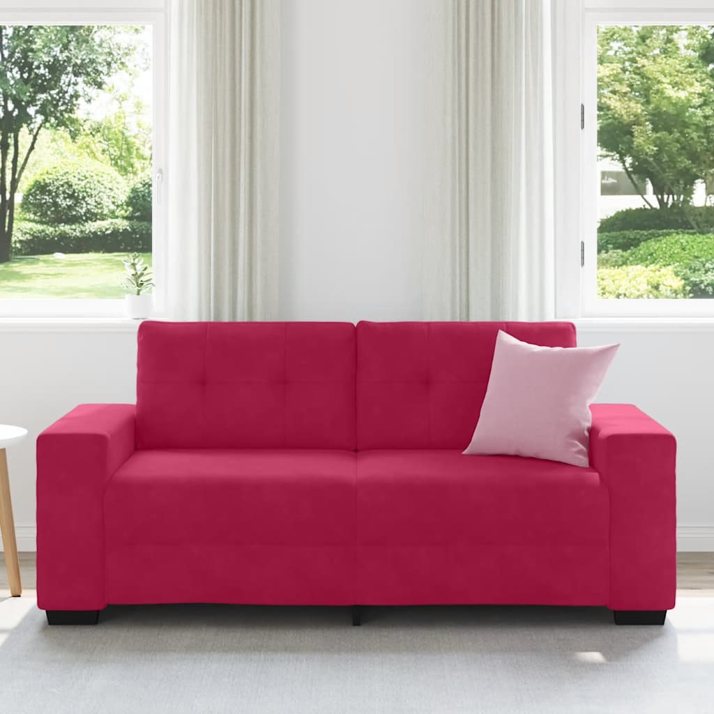Dvosjed, sofa, vino crvena, 180x77x82 cm, baršun