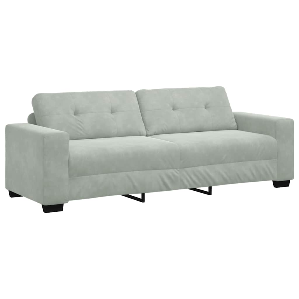 Trosjed Sofa Svijetlosiva 220x78x80 cm Baršun